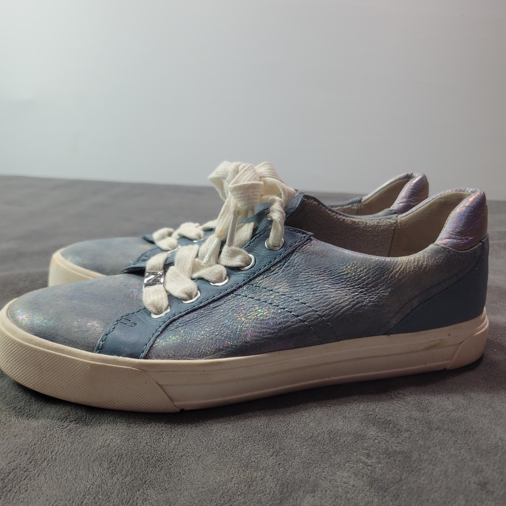 Naturalizer Astara Blue Iridescent Leather‎ Fashion Sneakers Womens 8M Low Top